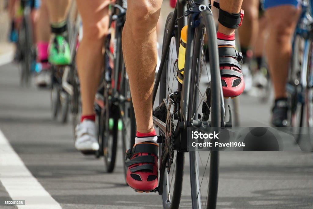 Cycling competition,cyclist athletes riding a race Cycling competition,cyclist athletes riding a race at high speed Cycling Stock Photo