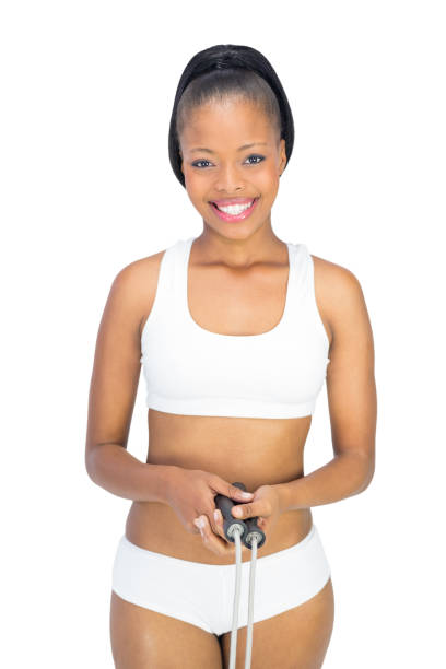 An African American In Her White Sports Bra Sweating After A Workout. Stock  Photo, Picture and Royalty Free Image. Image 28112926.
