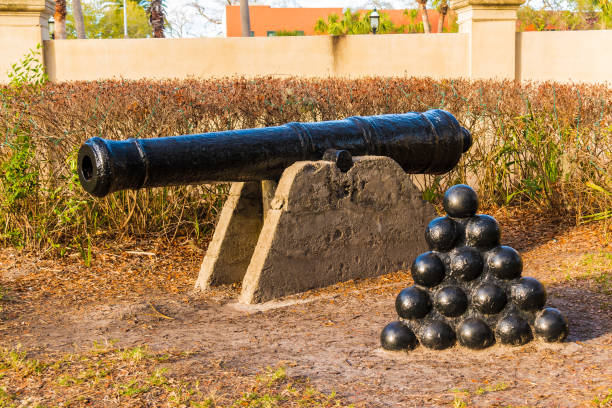 istock Sculpture of cannon and cannonballs 852221040