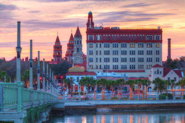 istock View from bridge of Lions at sunset, Saint Augustine, USA 852221092