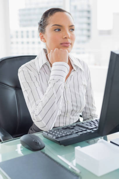 istock Thoughtful businesswoman working 852228832