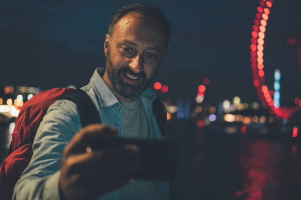 istock Selfie on the street at night 852276450