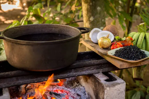 Cooking a typical Costa Rica food.