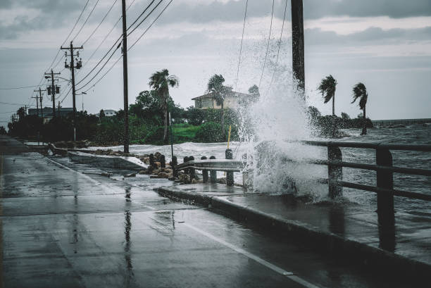 strade allagate a houston in texas - coastline foto e immagini stock