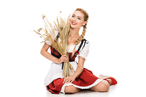 istock german girl with wheat ears 852288974