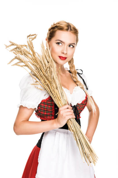 istock girl with wheat ears 852293346