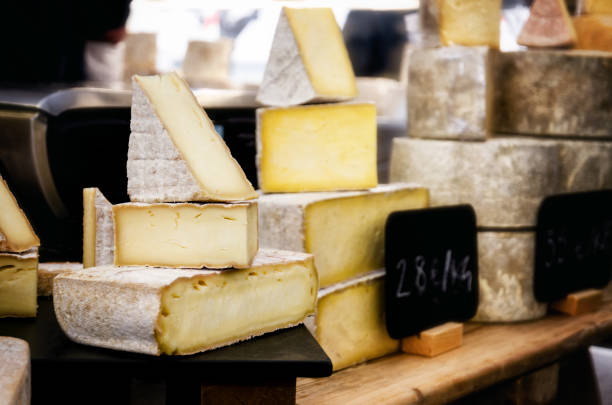 istock cheese on a market stall 852305180