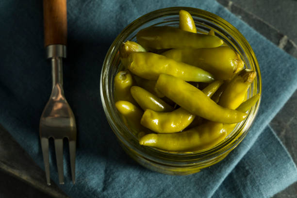 istock Organic Pickled Green Sport Peppers 852334188