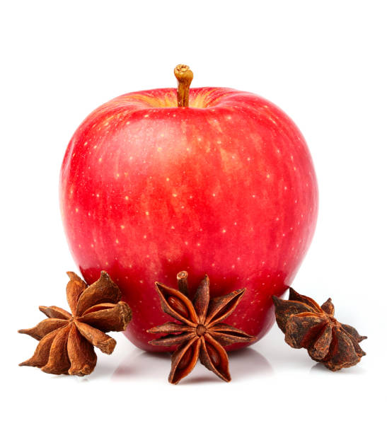 istock Fresh red apple with  star anise isolated. 852360106