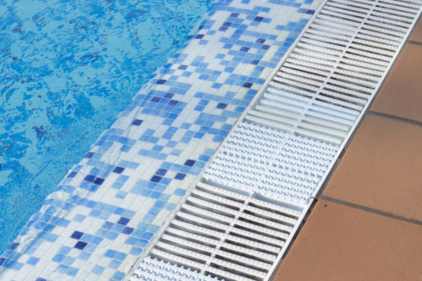 istock Blue swimming pool on hot sunny day on summer vacation. 852363138