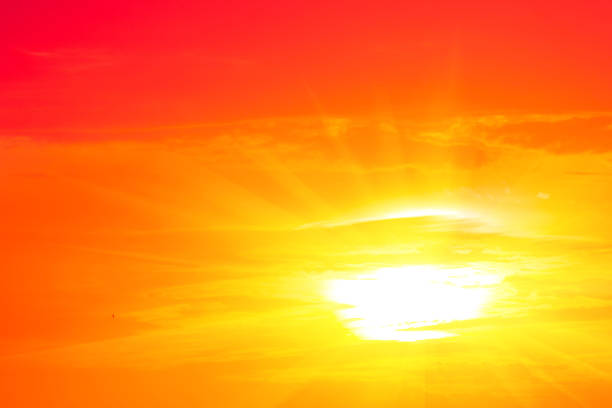 istock Morning sun light orange hot zone. 852363518