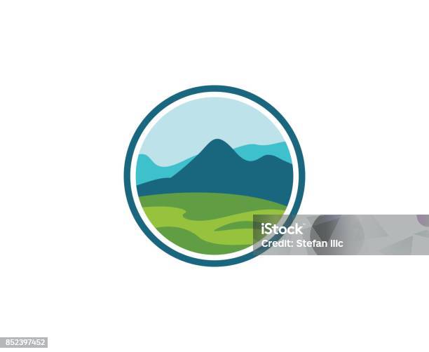 Mountain Icon Stock Illustration - Download Image Now - Logo, Hill, Landscape - Scenery