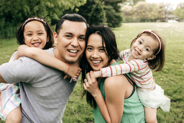 istock Happy family having fun outdoor 852422522