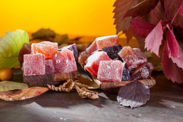 istock Homemade marmalade and autumn leaves. 852425306