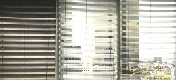 istock Window grey metallic jalusie sunblinds 852428830