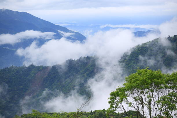 istock foggy mountains in Cingjing Farm, Nantou, Taiwan 852435302