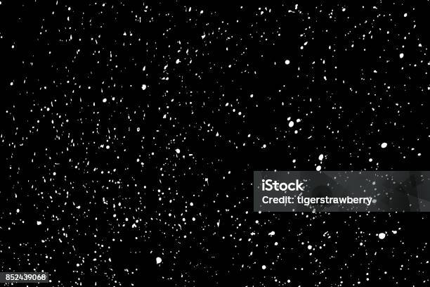 Silhouette Of Food Flakes Such As Salt Or Almond Or Wheat Flour Spread On The Flat Surface Or Table Abstract Grainy Texture Isolated On Black Background Top View Of Dust Sand Blow Or Bread Crumbs Stock Illustration - Download Image Now