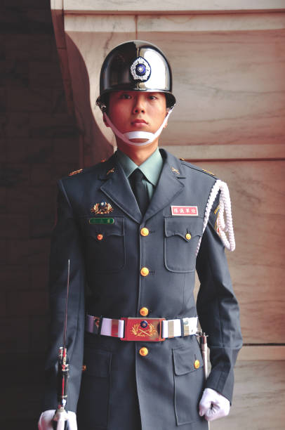 guardia roc - national chiang kai shek memorial hall foto e immagini stock