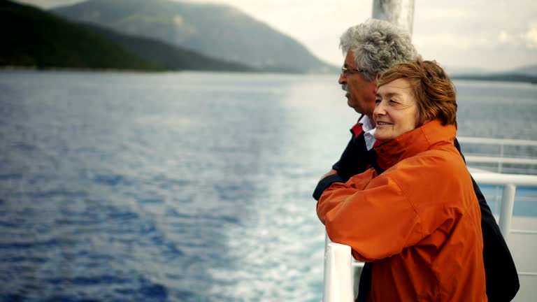 Senior couple on ferry