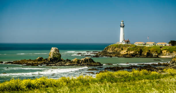 istock Lighthouse standing on big sure california coastline on pacific ocean 852456366