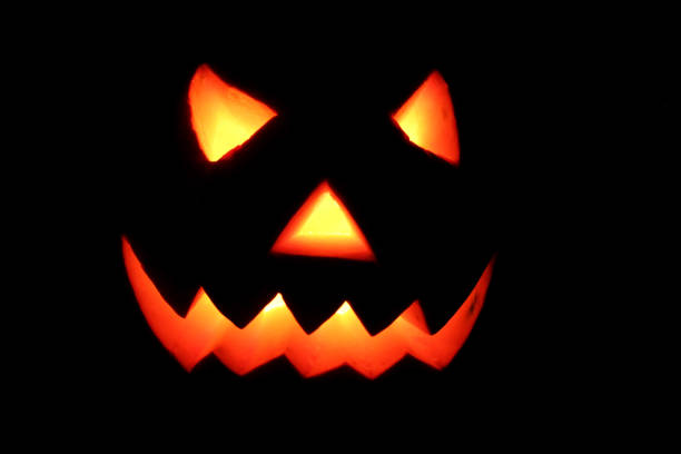 istock Halloween pumpkin isolated on black background 852460300
