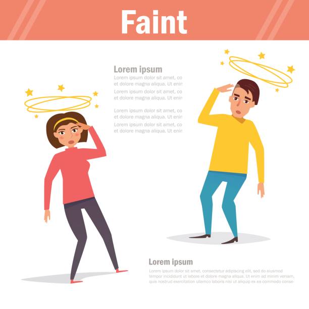 Faint. Vector. Cartoon. Isolated Faint. Vector. Cartoon. Isolated. Flat Illustration for websites brochures magazines Medicine hot male drawing stock illustrations