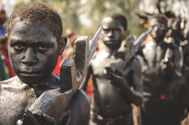 Mount Hagen: The Baiyer Marching Group in Mt Hagen, Papua New Guinea