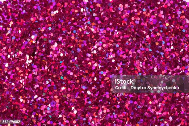 Crimson Glitter Shiny Background Stock Photo - Download Image Now - Glitter, Glittering, Magenta