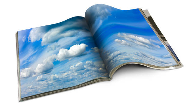 isolated image of magazine with a sky closeup