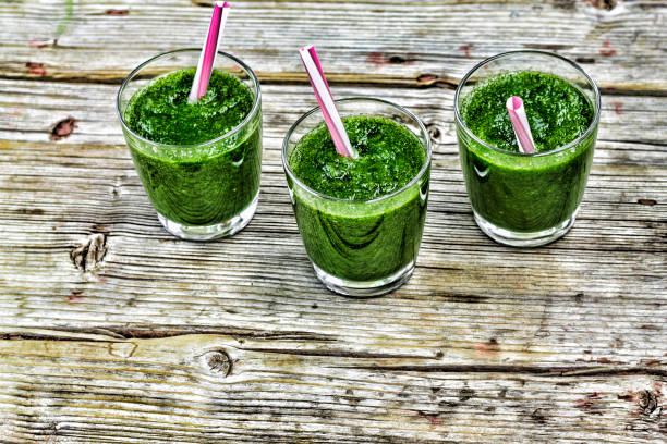 istock Detox drink from spinach and various green vegetables 852478234