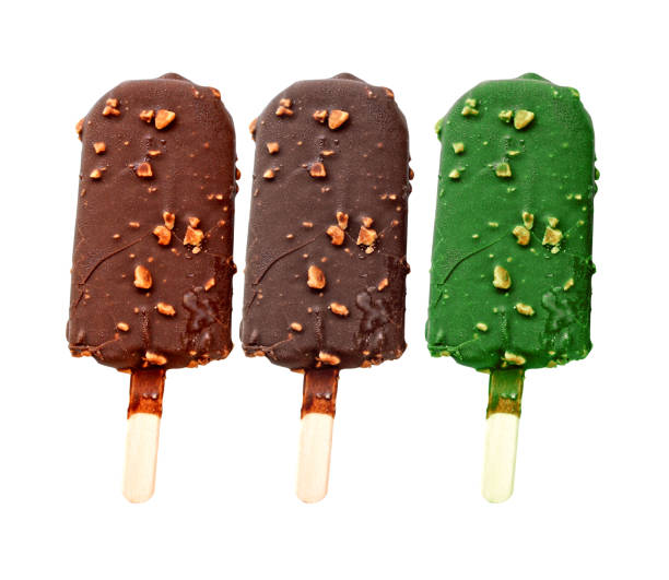 istock Ice cream covered with chocolate and almonds 852481030