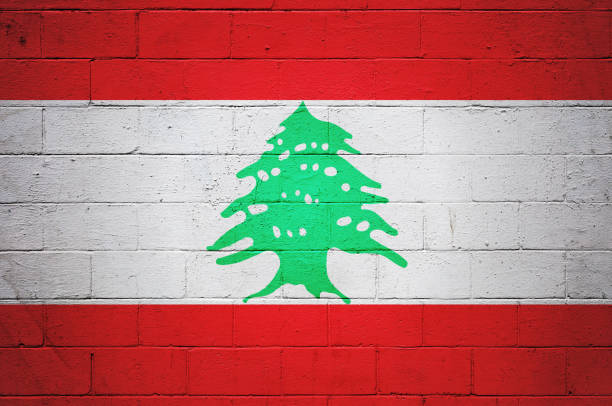 istock Flag of Lebanon painted on a wall 852489122