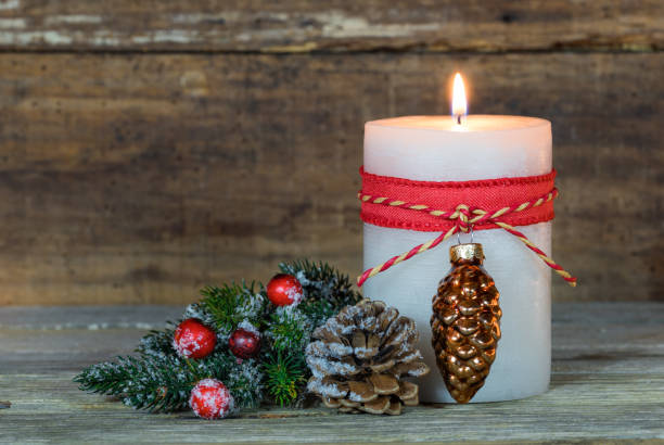 istock Christmas Season decoration with candlelight 852497990