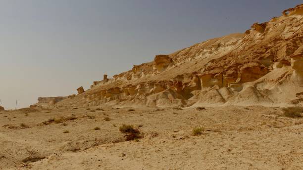 Wind-shaped rocks, Al-Ahsa stock photo