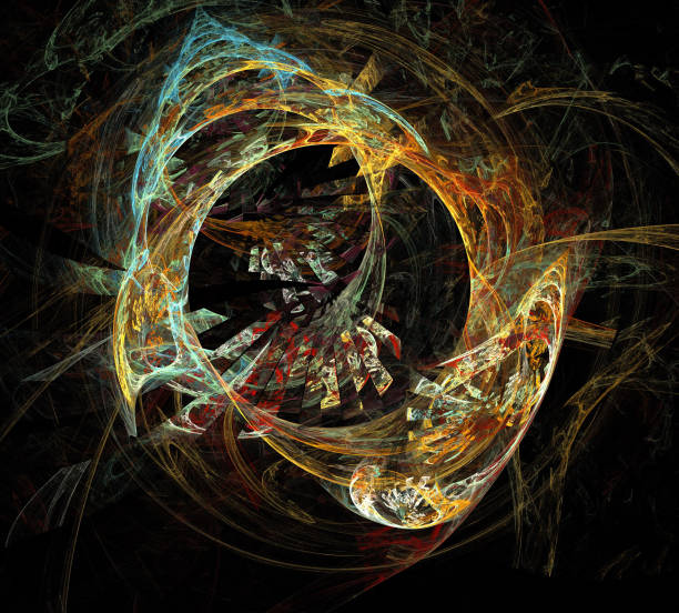 istock image of one Digital Fractal on Black Color 852502824