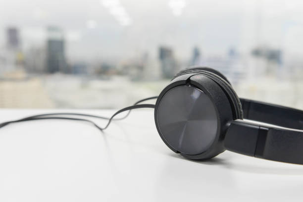 istock Black Over Ear Headphones - Close up 852513052