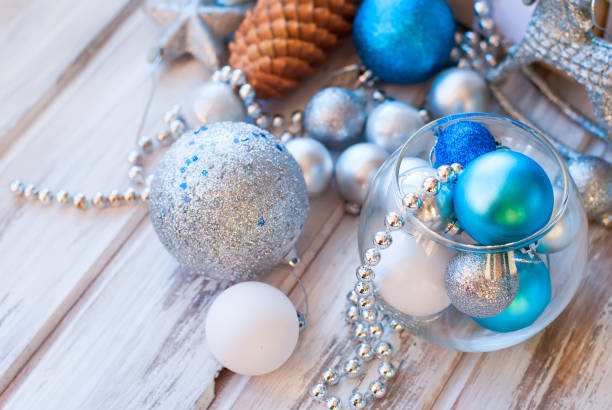 istock Christmas balls, beads, cones,  Christmas background. 852530078