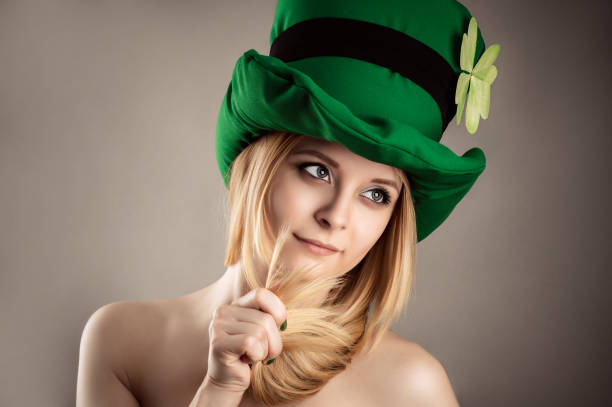 istock beautiful charming blond girl in leprechaun image 852533526