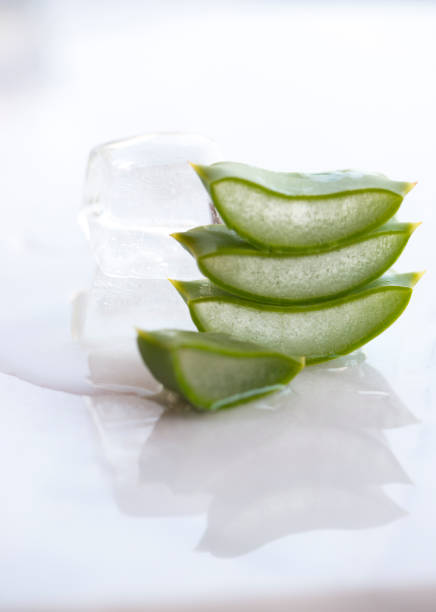 istock Aloe Vera Slices with Ice Cubes 852539880
