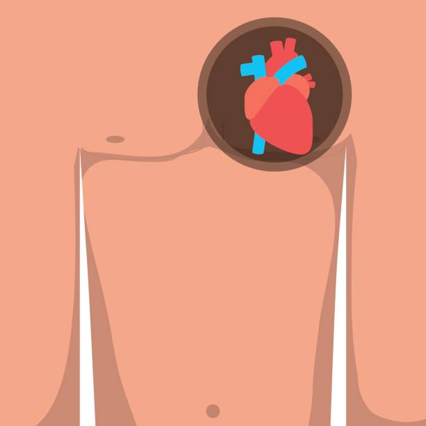 illustrazioni stock, clip art, cartoni animati e icone di tendenza di dolore al torace e sintomi di infarto - pain heart attack heart shape healthcare and medicine