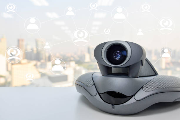 istock Video Conference Device connect to multi device for meeting 852551600