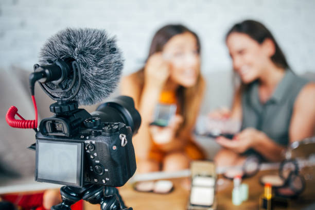 istock Vloggers reviewing make-up products 852562526