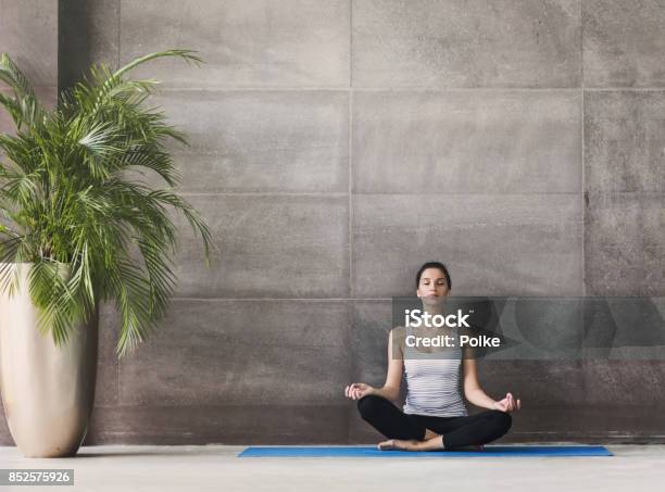 Young Woman Practicing Yoga Meditation And Harmony Concept Stock Photo - Download Image Now