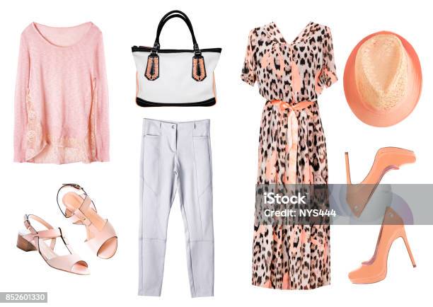 Female Womens Clothes Isolated Stock Photo - Download Image Now - Scenics - Nature, Shoe, Top - Garment