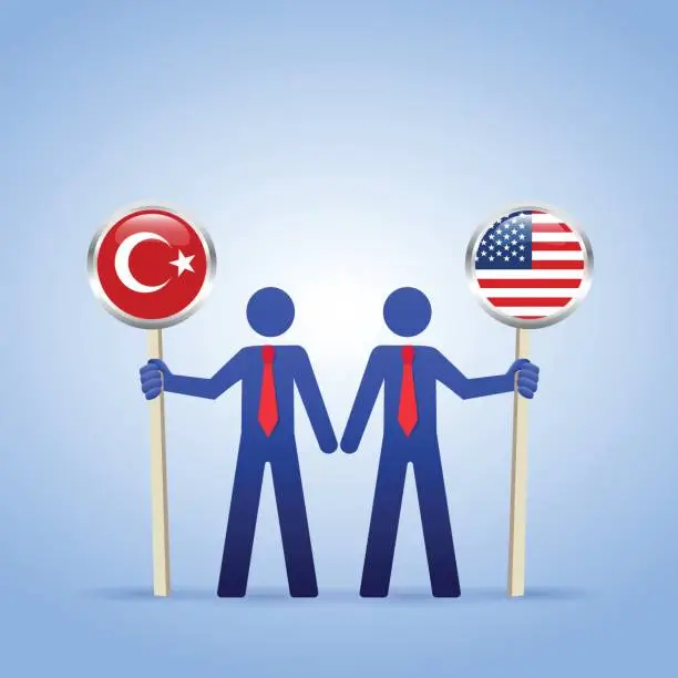 Vector illustration of Turkey USA