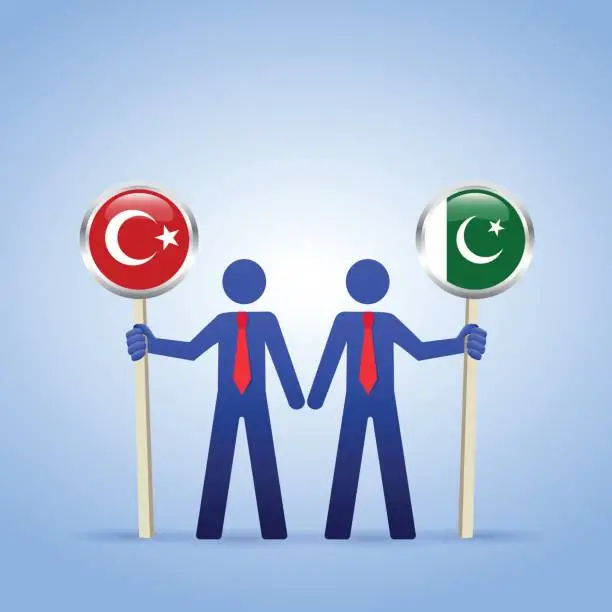 Vector illustration of Turkey Pakistan