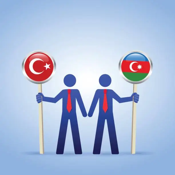 Vector illustration of turkey azerbaijan