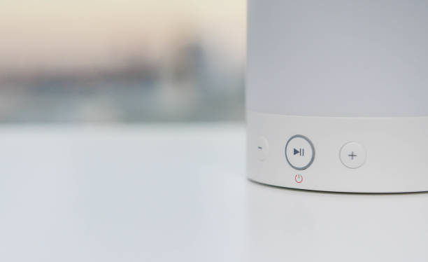 istock Close up on off button of wireless speaker 852608802
