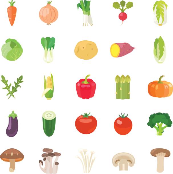 illustrazioni stock, clip art, cartoni animati e icone di tendenza di icone vettoriali a colori vegetables ii - cherry tomato