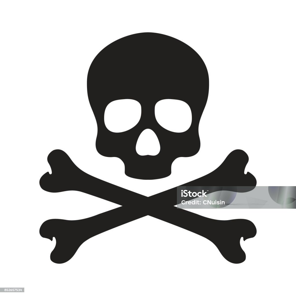 Skull cross bone Halloween illustration wallpaper background vector doodle Skull and Crossbones stock vector